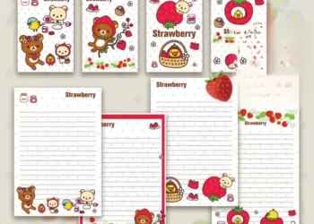 Charming Cartoon Stationery Set Perfect for Kids Birthdays and Gift Giving
