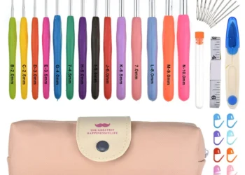 Complete Multicolor Crochet Hook Set with Accessories for Effortless Yarn Crafting